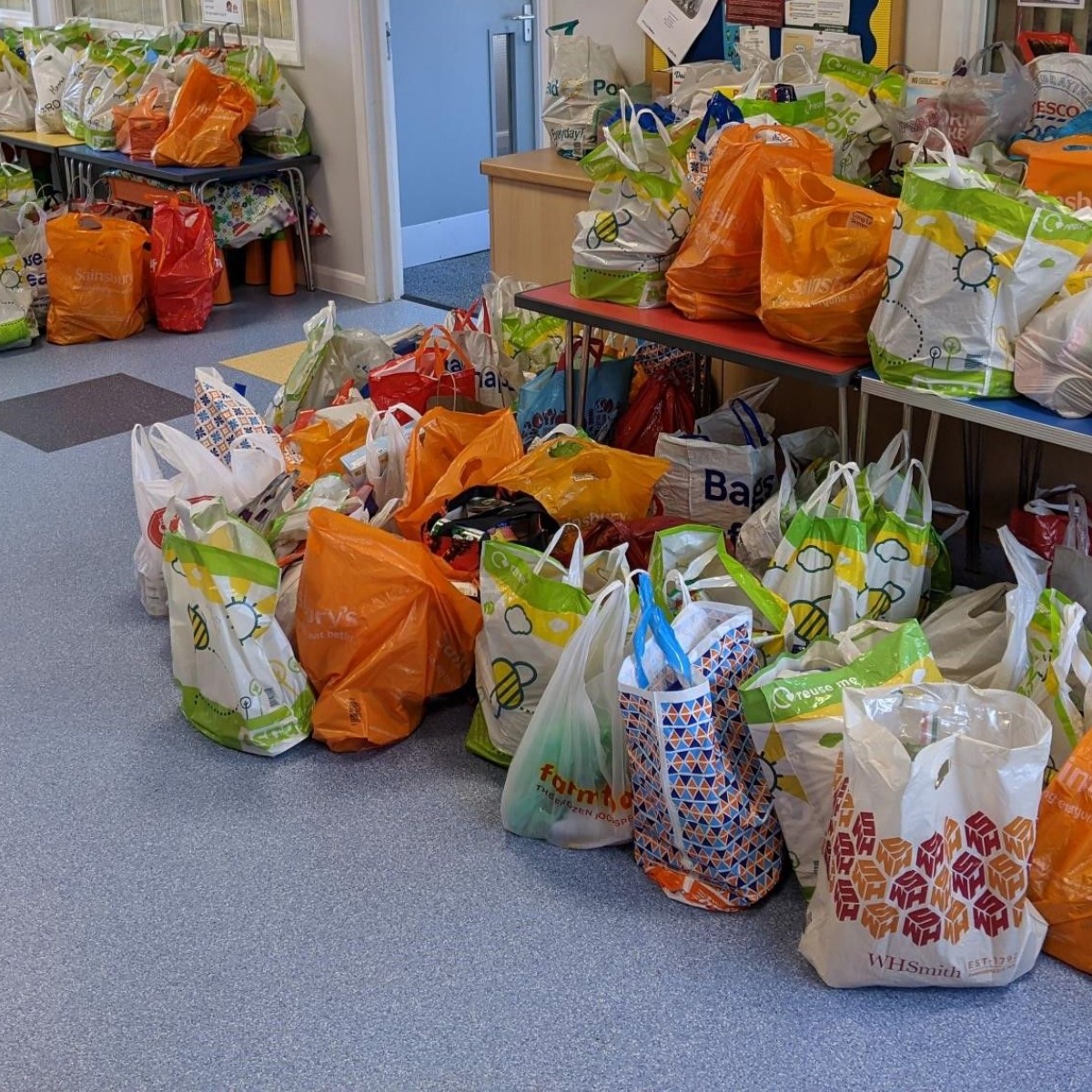 Putteridge Primary School - 1835 items donated for Luton Foodbank